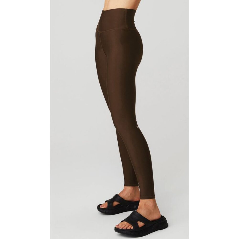 Alo 7/8 High-Waist Airlift Leggings Espresso Hi-Rise Waisted Skinny Tights Pants - Picture 5 of 13